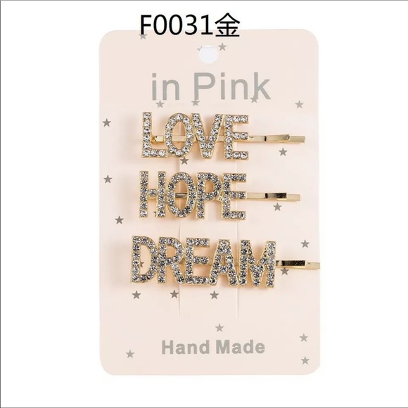 New 3 Pc Set Rhinestone Barrettes - Picture 5 of 16